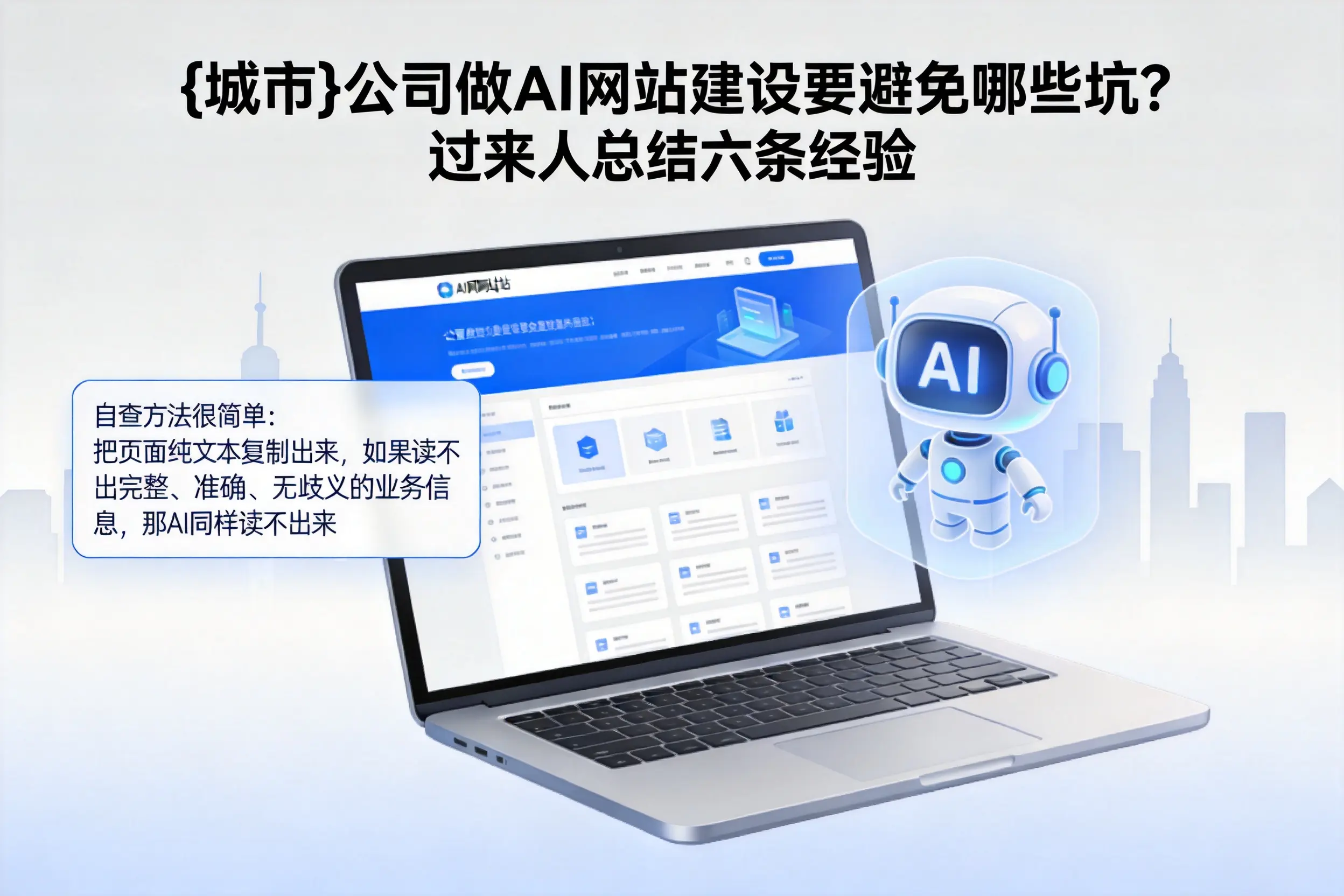 肇庆公司做AI网站建设要避免哪些坑？过来人总结六条经验