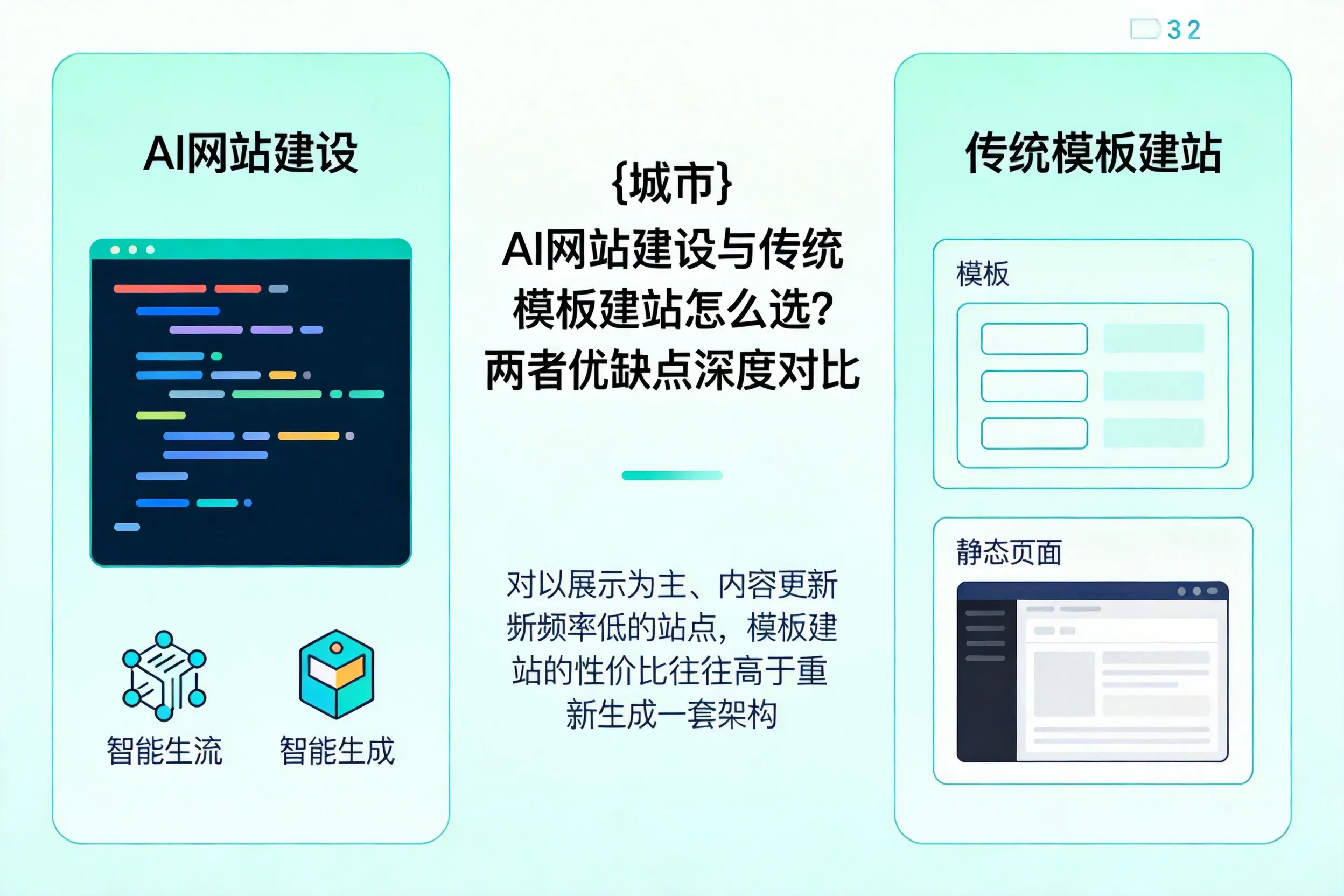 肇庆AI网站建设与传统模板建站怎么选?两者优缺点深度对比