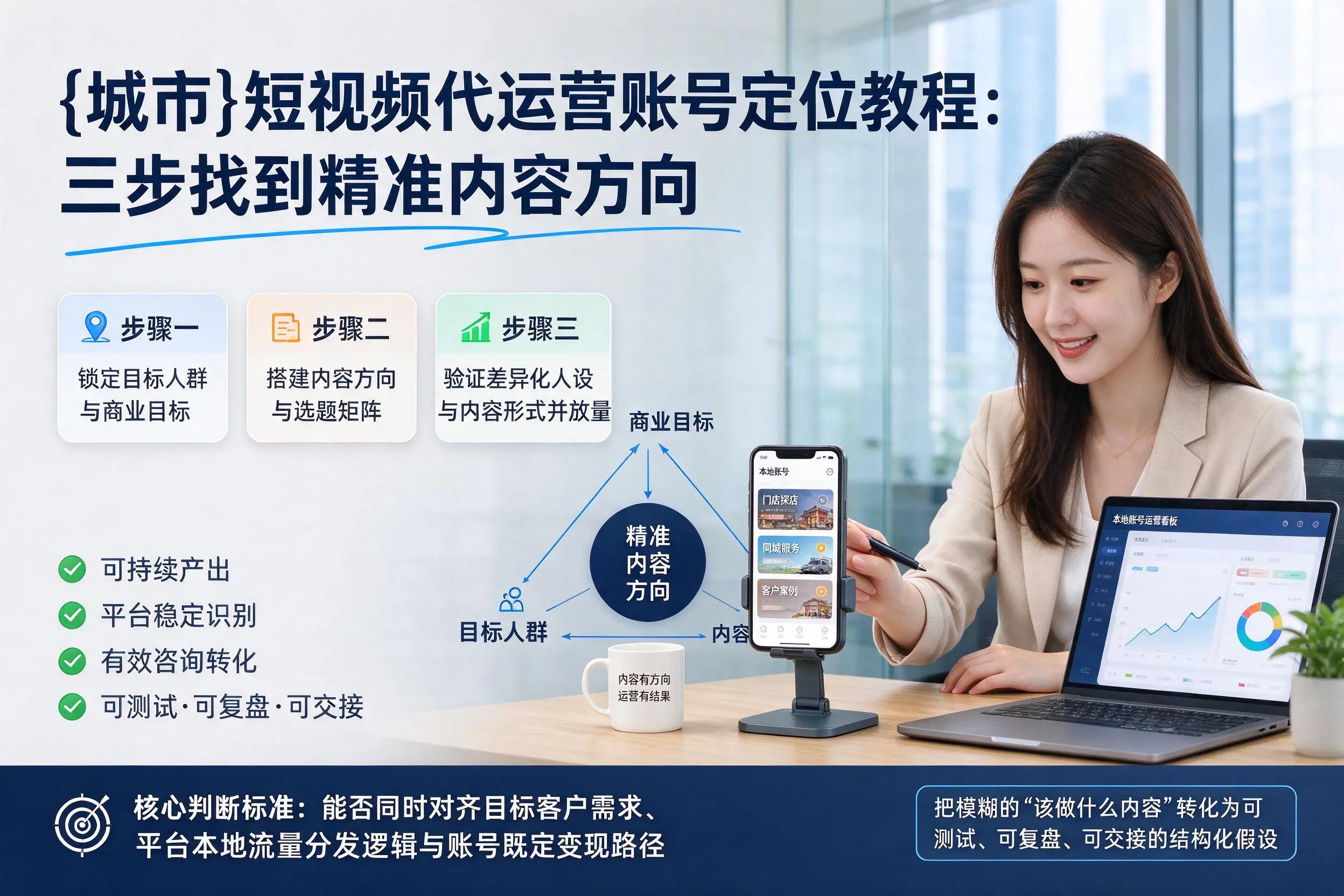 肇庆短视频代运营账号定位教程:三步找到精准内容方向
