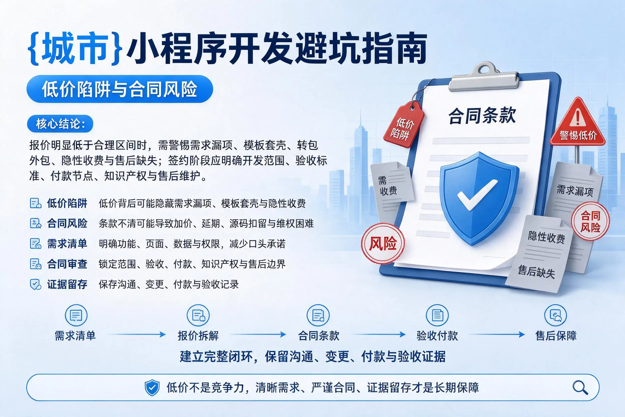 肇庆小程序开发避坑指南:低价陷阱与合同风险