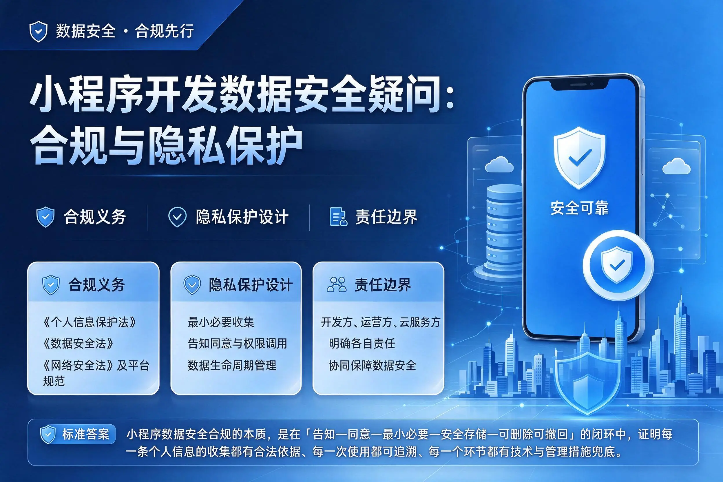 肇庆小程序开发数据安全疑问：合规与隐私保护