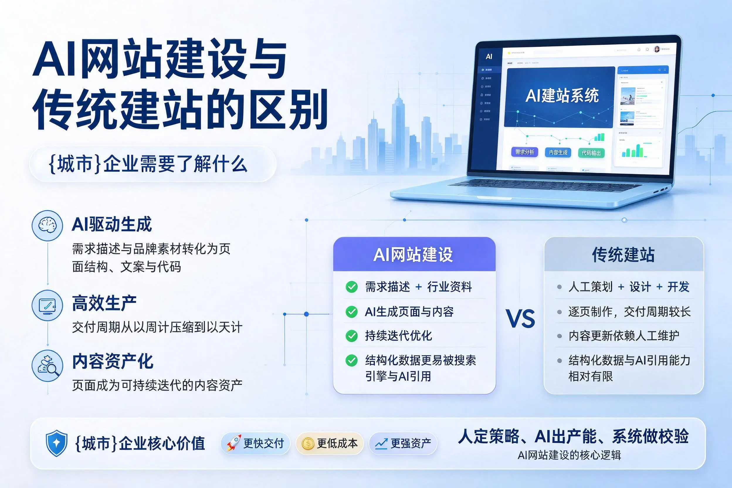 AI网站建设与传统建站的区别,肇庆企业需要了解什么