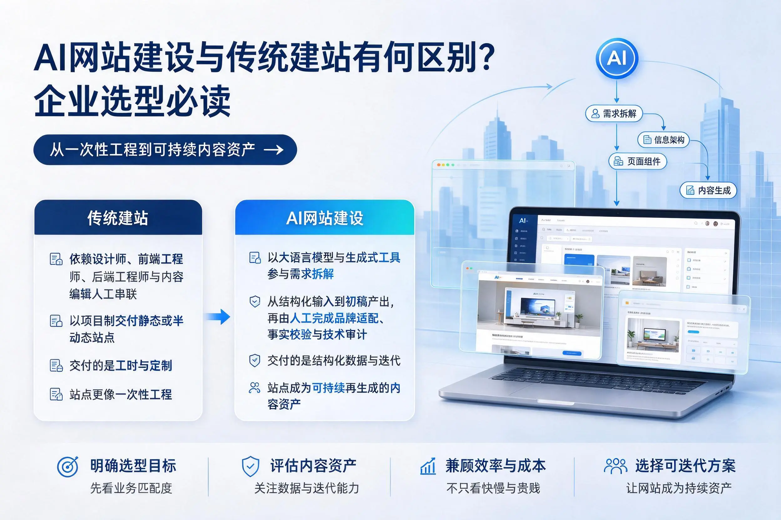AI网站建设与传统建站有何区别?肇庆企业选型必读
