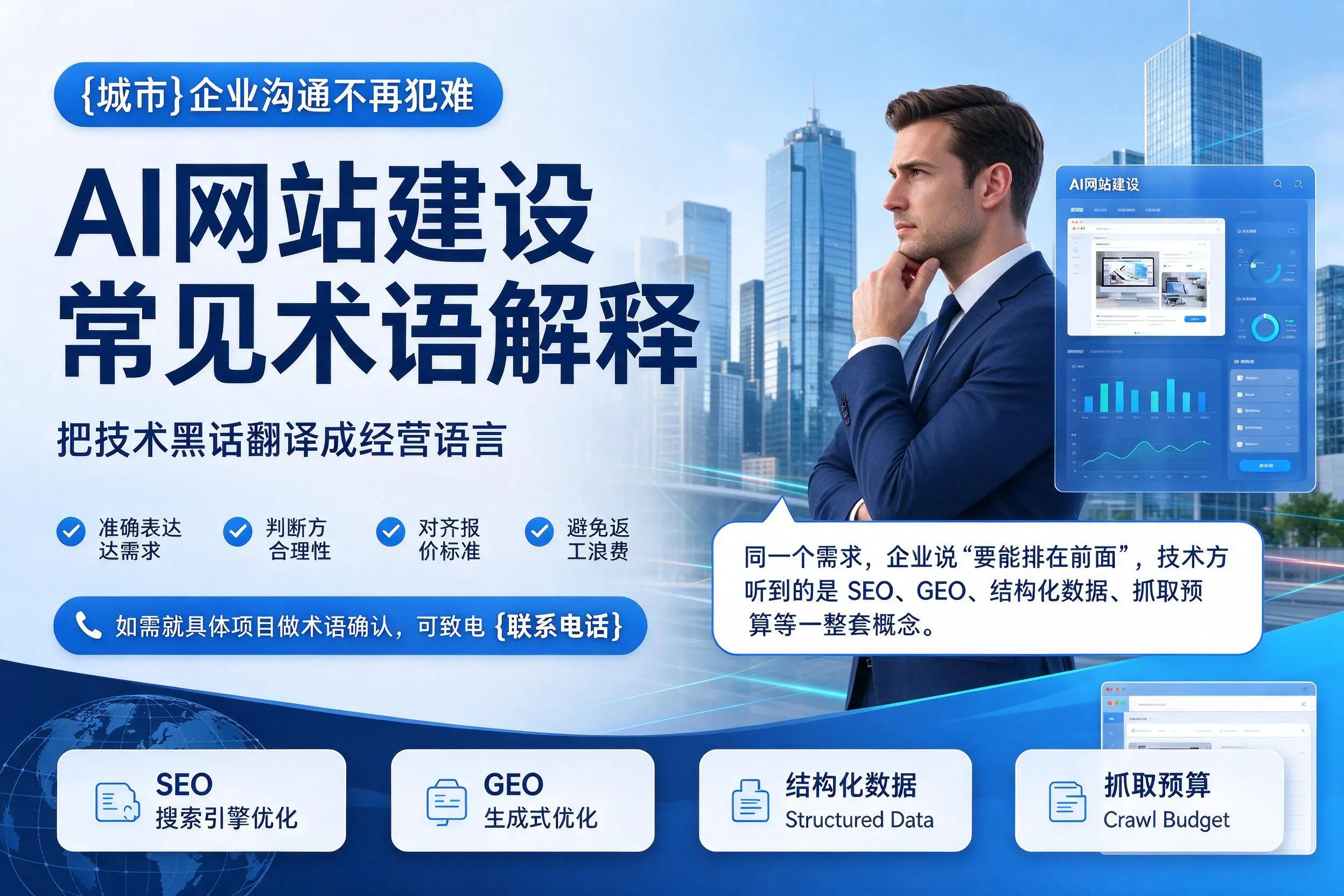 AI网站建设常见术语解释，肇庆企业沟通不再犯难