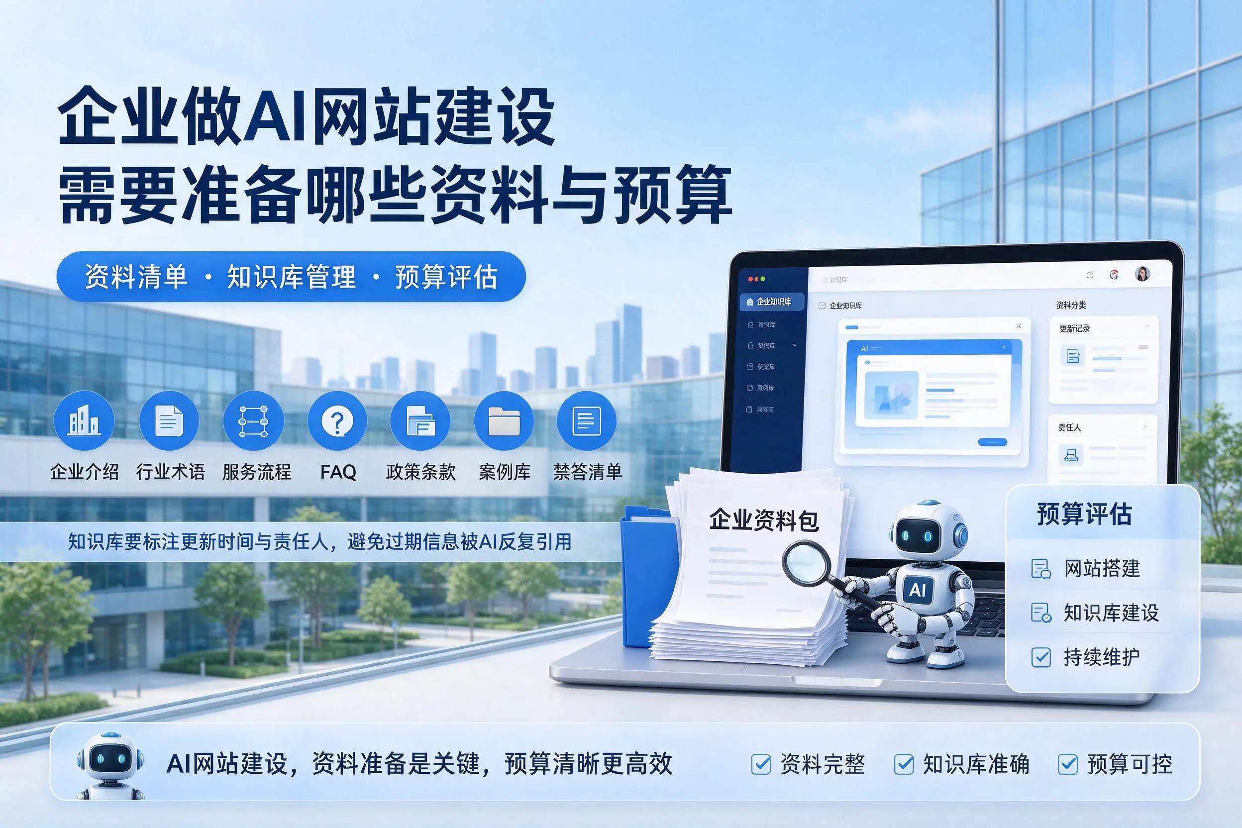 肇庆企业做AI网站建设需要准备哪些资料与预算