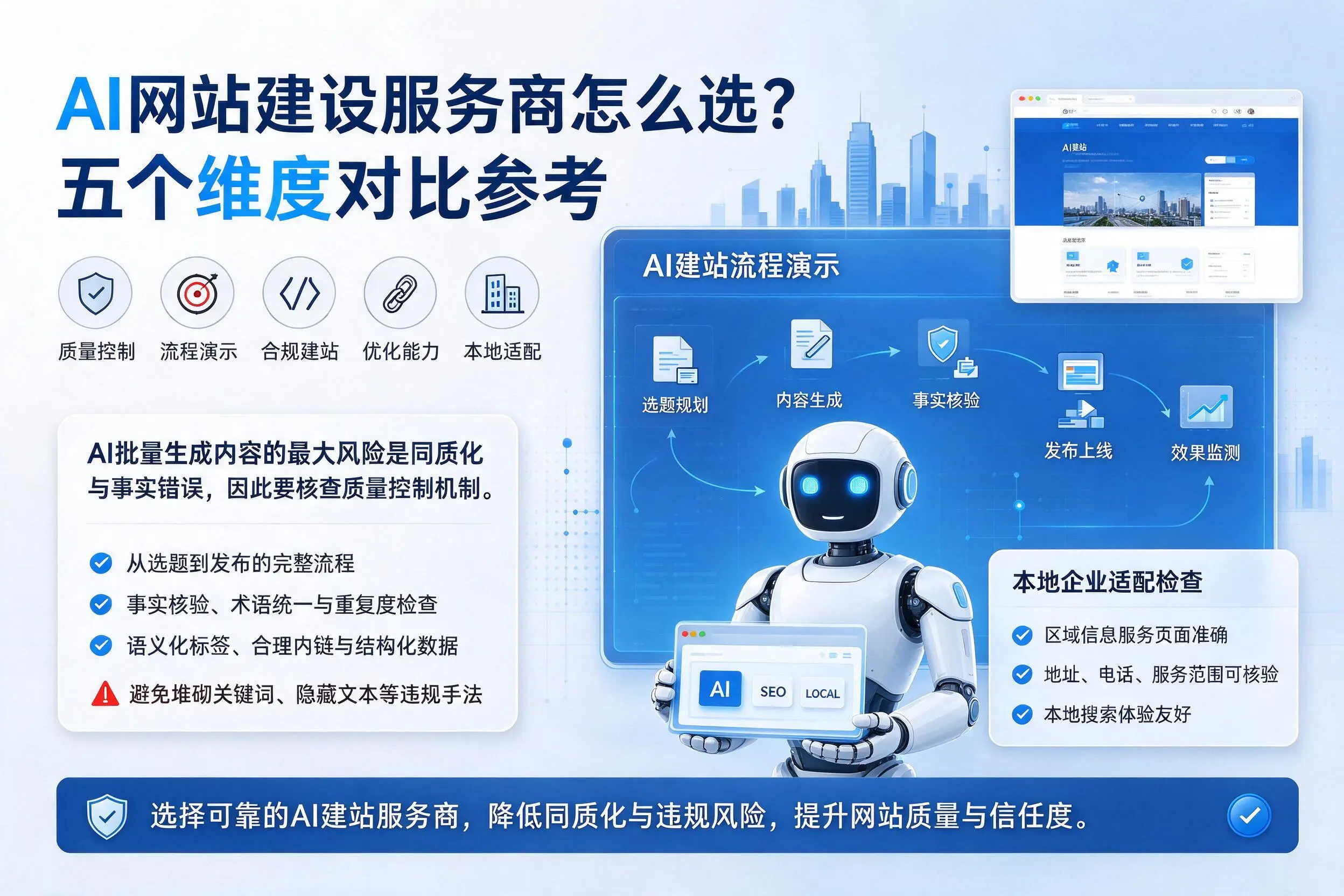 肇庆AI网站建设服务商怎么选？五个维度对比参考