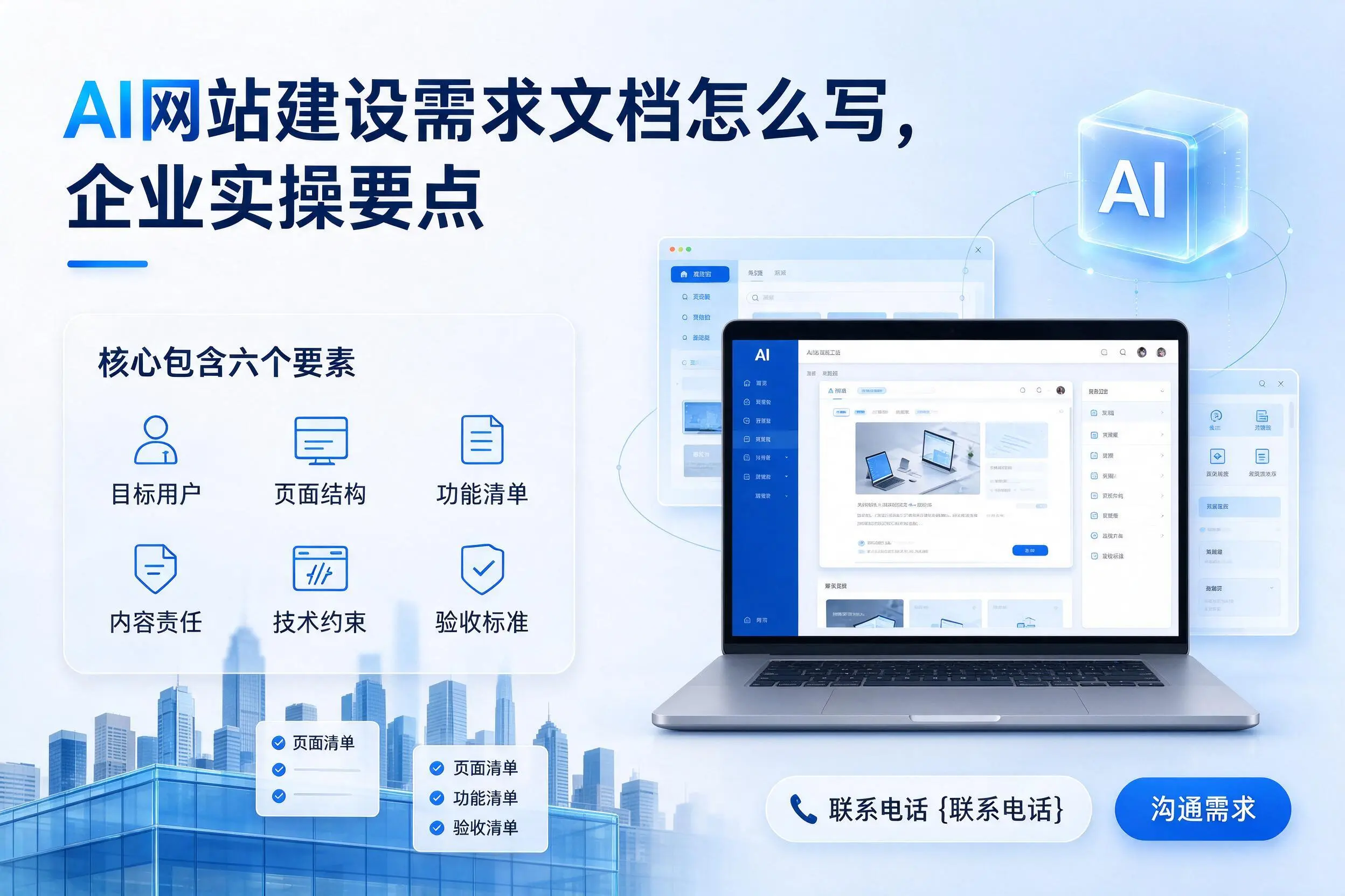 AI网站建设需求文档怎么写,肇庆企业实操要点