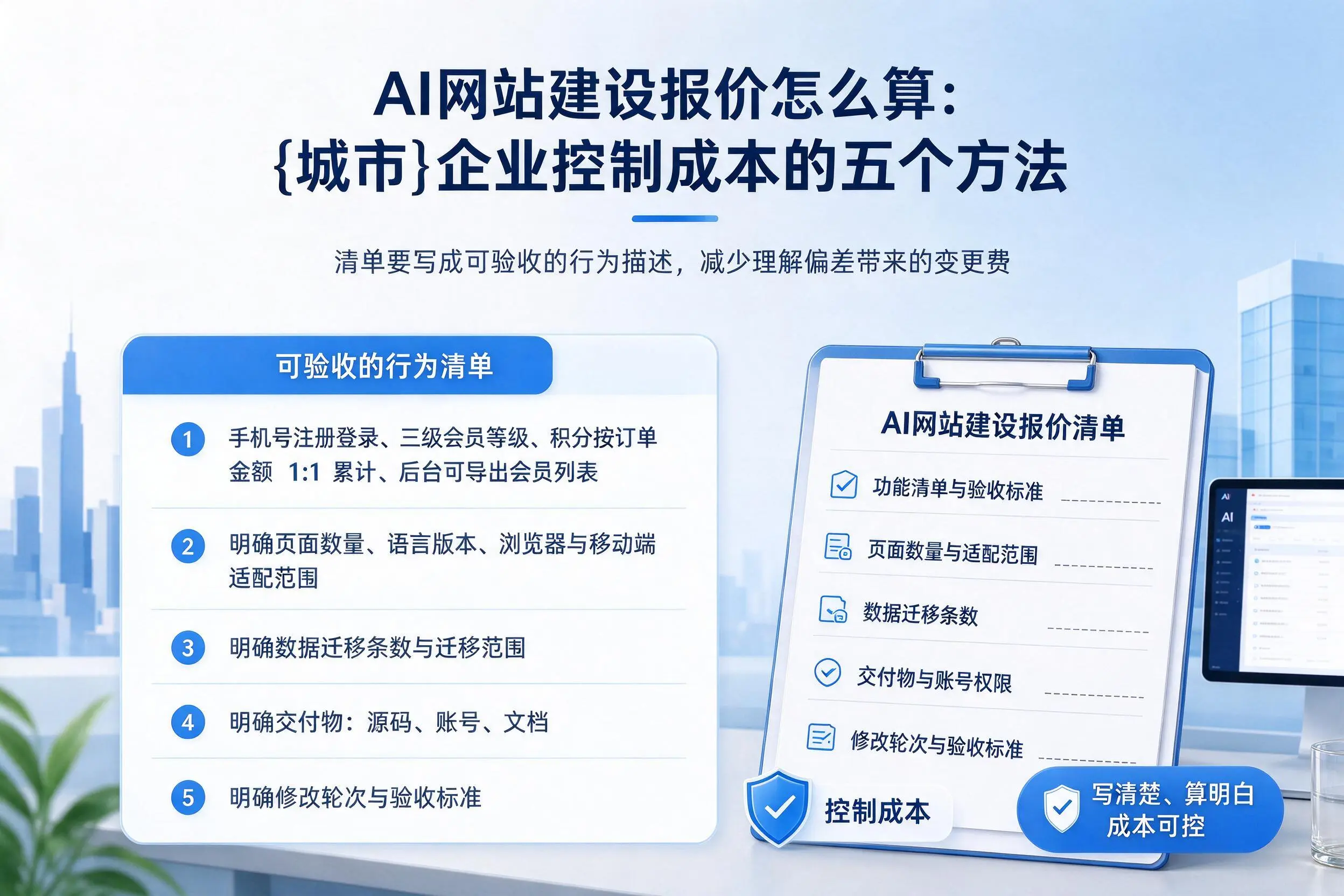 AI网站建设报价怎么算:肇庆企业控制成本的五个方法